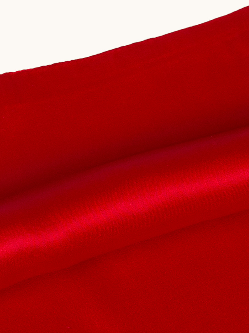 Dwustronny czerwony wąski szal z podwójnego jedwabiu   16x145cm zdjęcie 4
